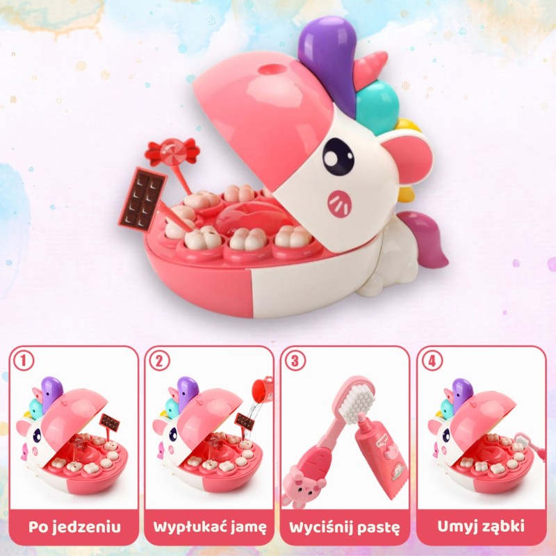 WOOPIE Malý zubár Jednorožec | Interaktívna sada so svetlom a zvukom