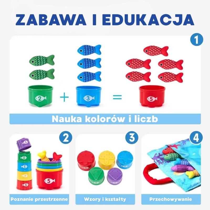 WOOPIE BABY Zestaw Małego Wędkarza Nauka Liczenia 22 El.