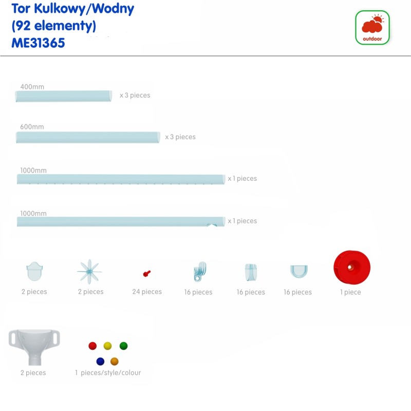 Masterkidz Stavebnica vodnej dráhy 2v1 | 92 dielov pre Systém STEM Wall