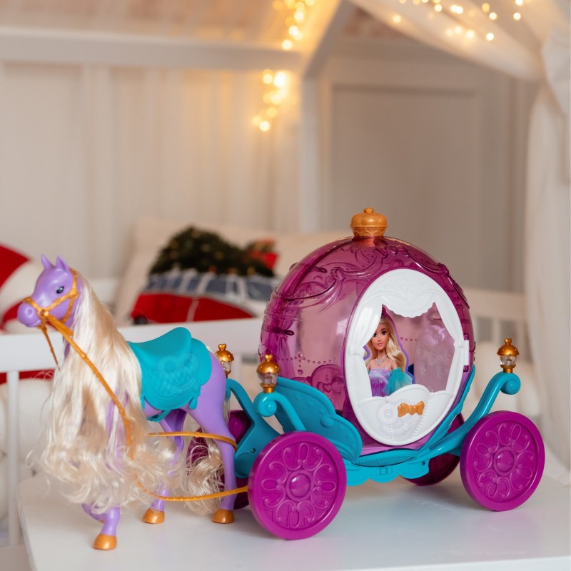 WOOPIE ROYAL Lalka Księżniczka Lily i Magiczny Duży Powóz Karoca Akcesoria