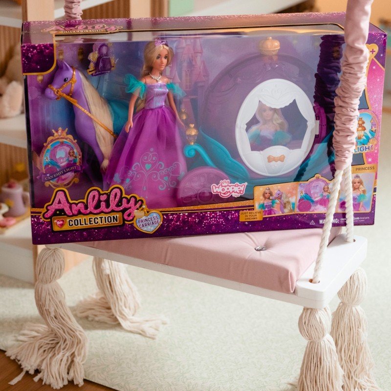 WOOPIE ROYAL Lalka Księżniczka Lily i Magiczny Duży Powóz Karoca Akcesoria