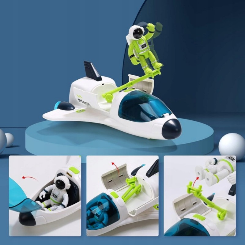 WOOPIE Vesmírna sada Raketoplán a Rover | Svetlo, Zvuk a 2 astronauti