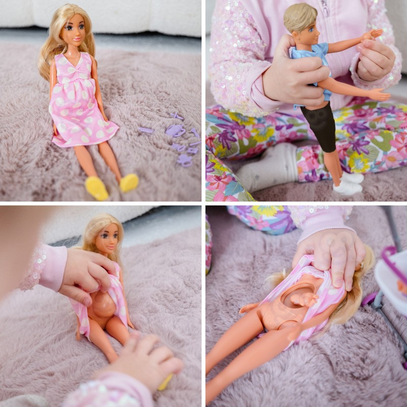 WOOPIE ROYAL Zestaw Lalek Rodzina Lily w Ciąży Tata Niemowlak