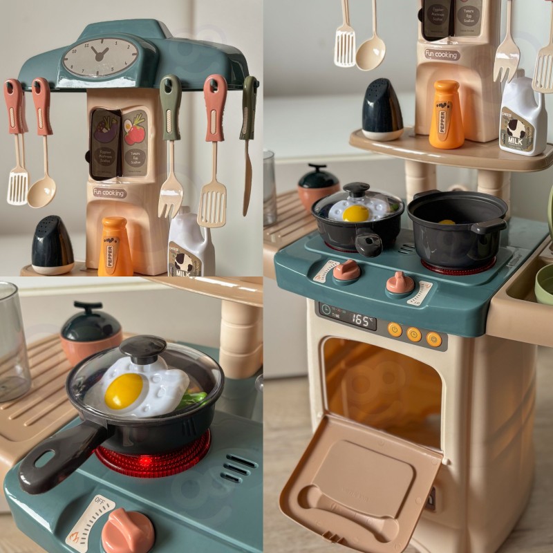 WOOPIE Modna Kuchnia z Obiegiem Wody Palnik Światło Dźwięk + 29 Akc.