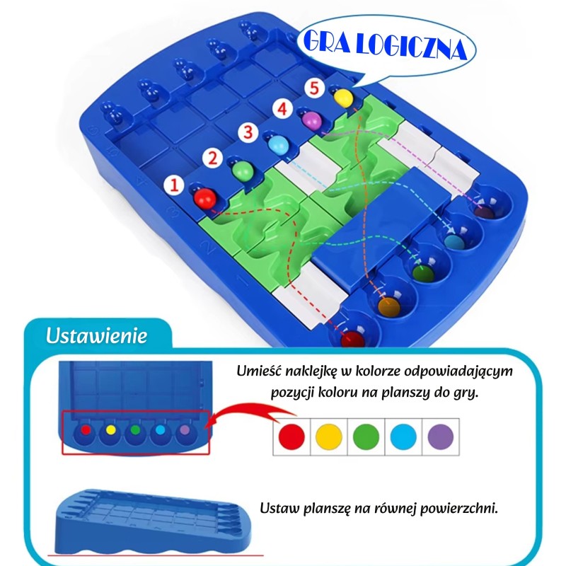 WOOPIE IQ Gra Logiczna Kulą do Celu Trening Mózgu Puzzle Labirynt Droga