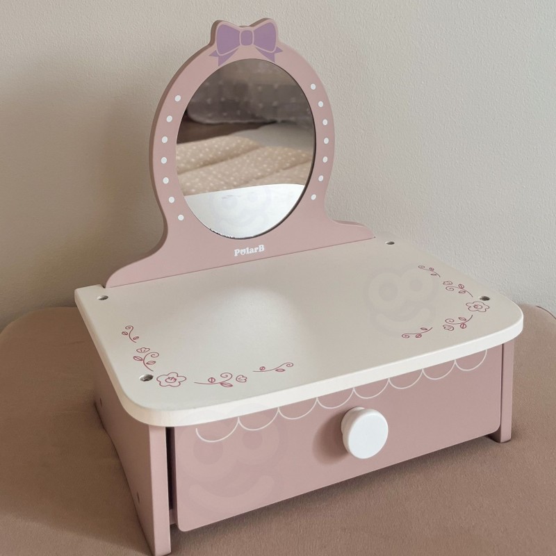 Viga Drewniana Toaletka z Akcesoriami Kącik Małej Księżniczki