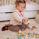 CLASSIC WORLD Montessori Kolejka Gąsienica Drewniana Układanka
