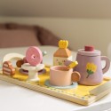 CLASSIC WORLD Drewniany Zestaw do Herbaty i Deserów 14 el.