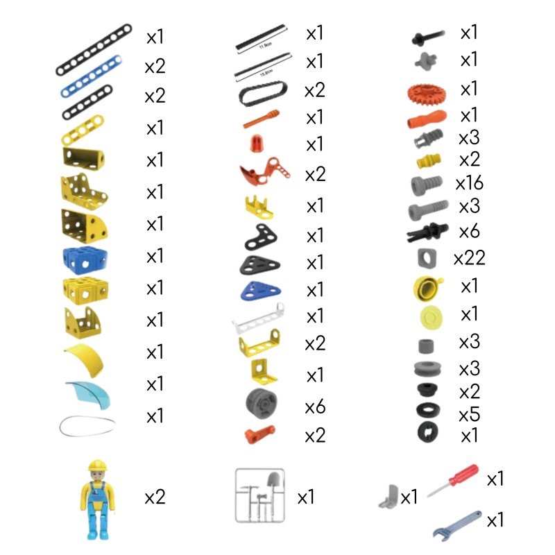 WOOPIE Klocki Konstrukcyjne Zbuduj Pojazdy Budowlane 6 Modeli STEAM