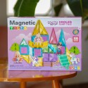 WOOPIE Klocki Magnetyczne Konstrukcyjne 3D Zestaw Edukacyjny Bajkowy Zamek Księżniczki 55el.