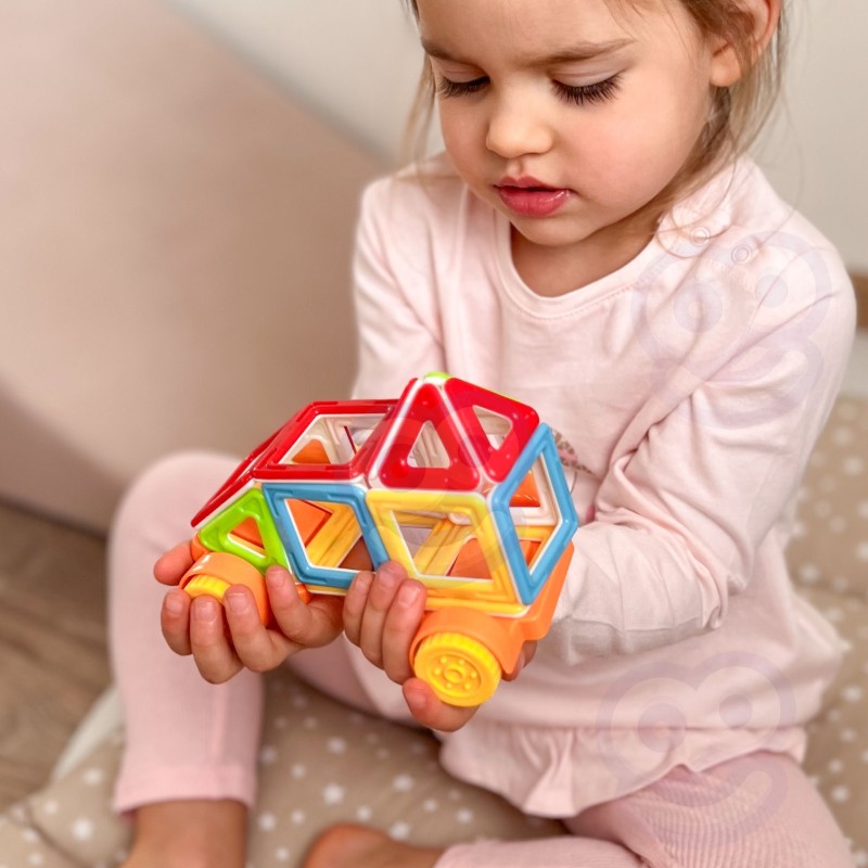 WOOPIE Klocki Magnetyczne Pojazd Mini Budowle STEAM 22el.