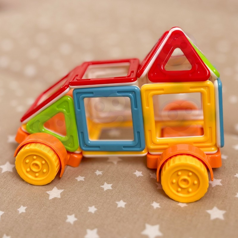 WOOPIE Klocki Magnetyczne Pojazd Mini Budowle STEAM 22el.