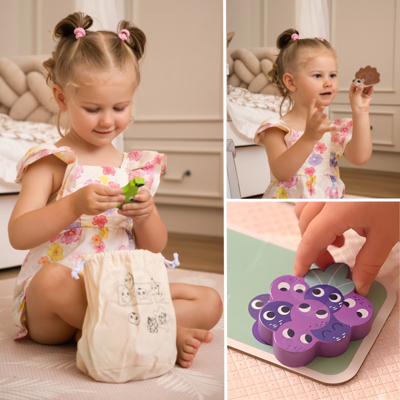 WOOPIE GREEN Układanka Sensoryczna Memory Kształty FSC