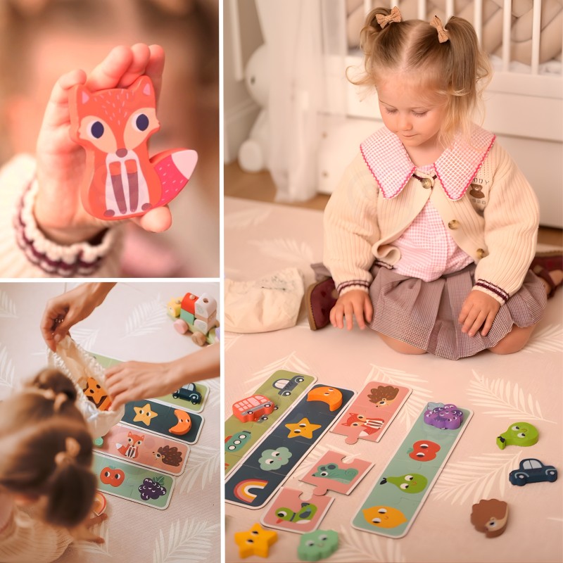 WOOPIE GREEN Układanka Sensoryczna Memory Kształty FSC