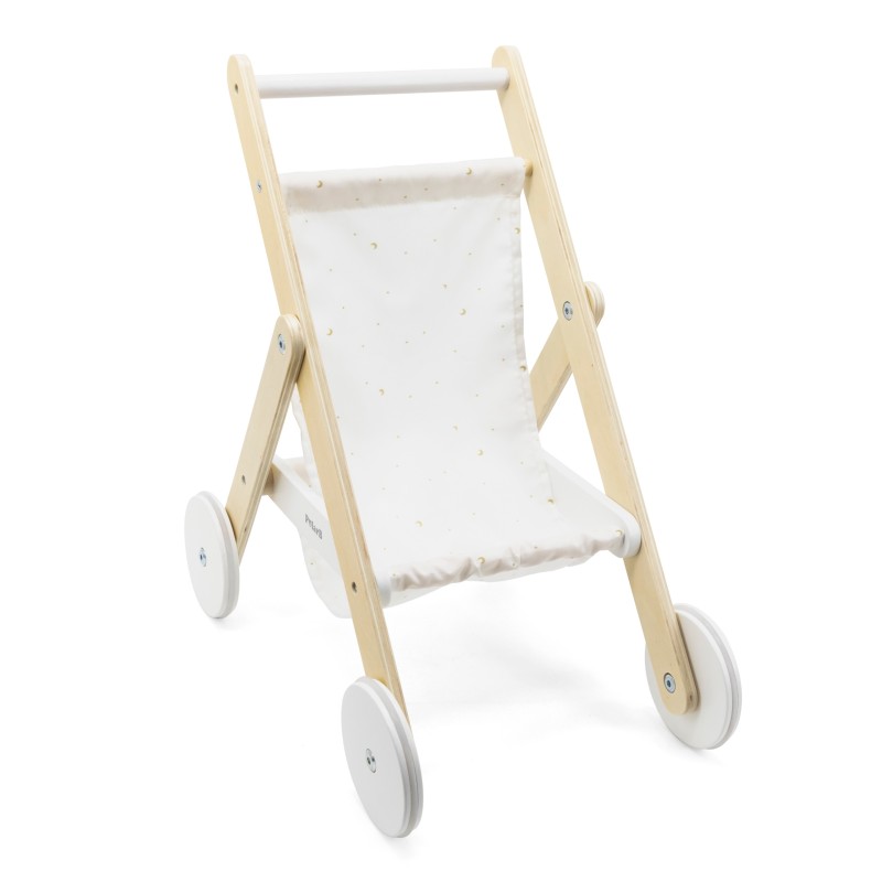 VIGA PolarB Drewniany Wózek Spacerowy Zabawka Skladany Spacerówka Dla Lalek