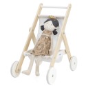VIGA PolarB Drewniany Wózek Spacerowy Zabawka Skladany Spacerówka Dla Lalek