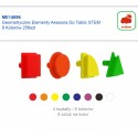 MASTERKIDZ Geometryczne Elementy 8 Kolorów 256 szt Akcesoria do tablic STEM