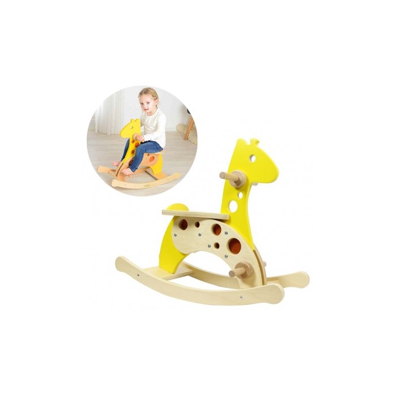 Masterkidz Drevená hojdacia žirafa