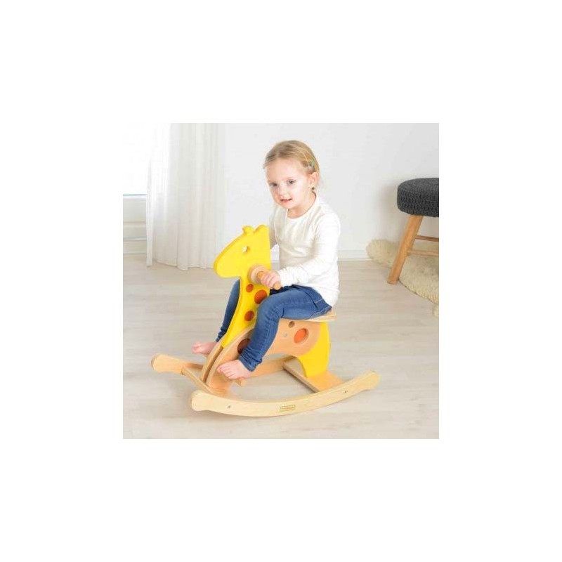 Masterkidz Drevená hojdacia žirafa