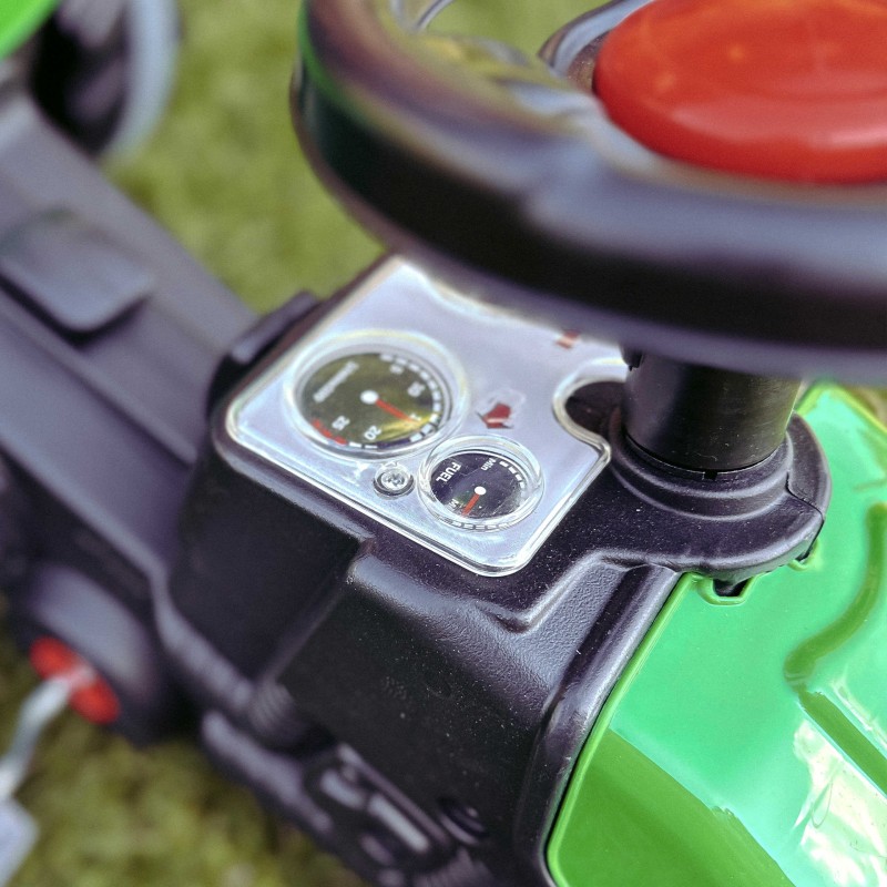 Woopie Šliapací traktor Farmer GoTrac Maxi s prívesom – Tiché kolesá a nastaviteľné sedadlo