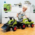 Falk Detské odrážadlo Traktor Baby Claas s bagrom a vlečkou