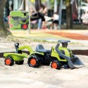 Falk Detské odrážadlo Traktor Baby Claas s bagrom a vlečkou