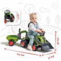 Falk Detské odrážadlo Traktor Baby Claas s bagrom a vlečkou