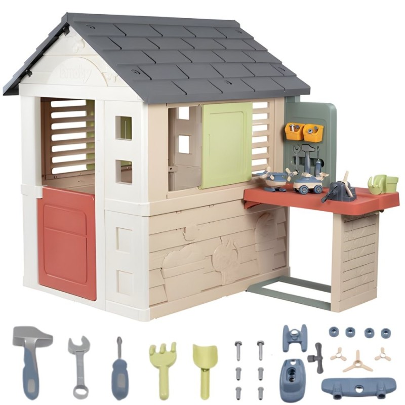 Smoby Záhradný domček s pracovnou dielňou Nature