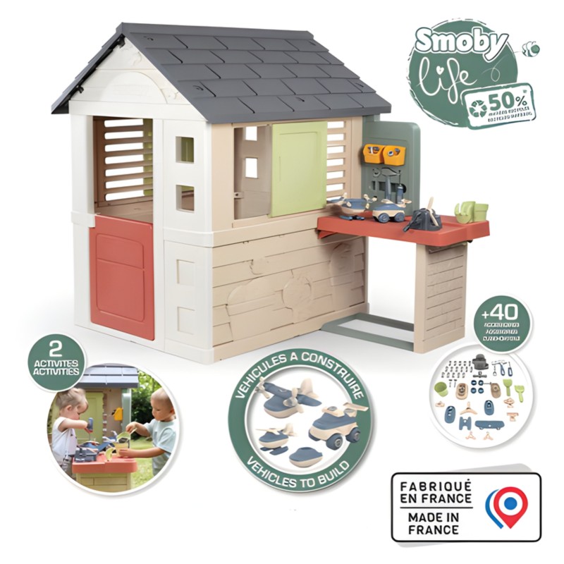 Smoby Záhradný domček s pracovnou dielňou Nature