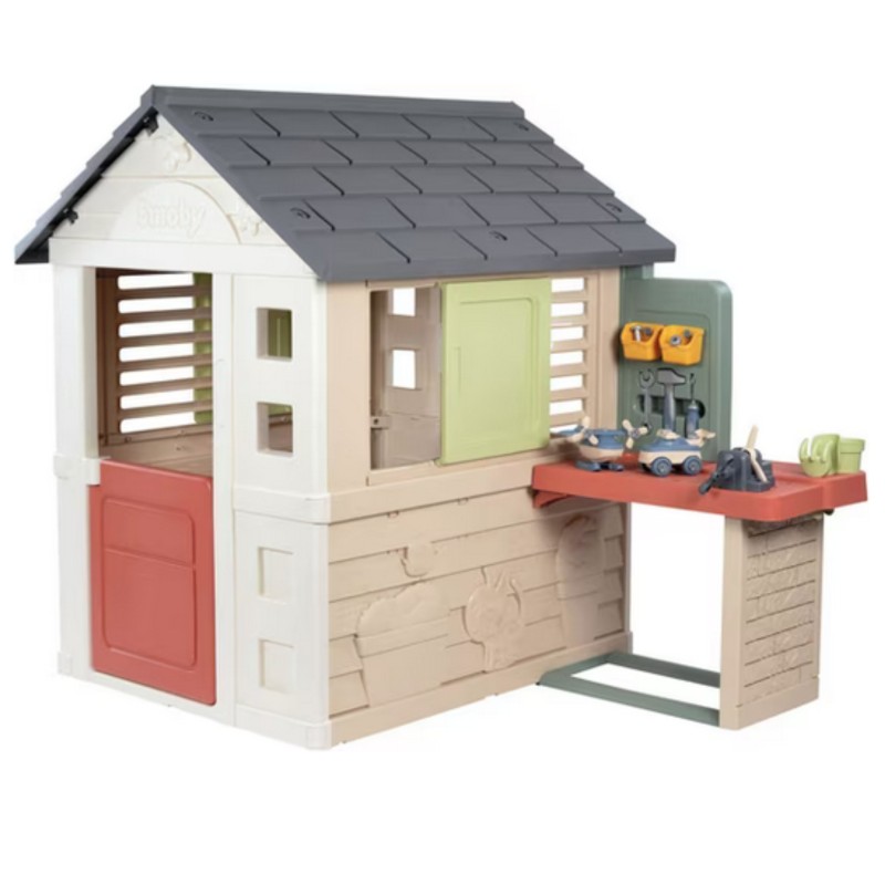Smoby Záhradný domček s pracovnou dielňou Nature