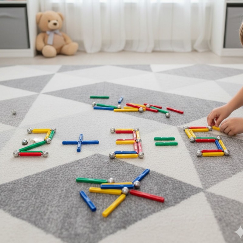 WOOPIE Klocki Magnetyczne Konstrukcyjne 3D 128 el. XXL