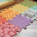 Woopie Senzorický ortopedický koberček Puzzle 8 ks – Pastelová Dúha