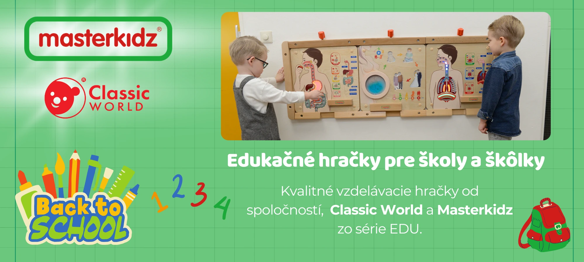 Vzdelávacie hračky Masterkidz – edukačné pomôcky pre deti